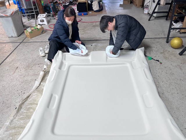 レンジローバースポーツ天井張替え