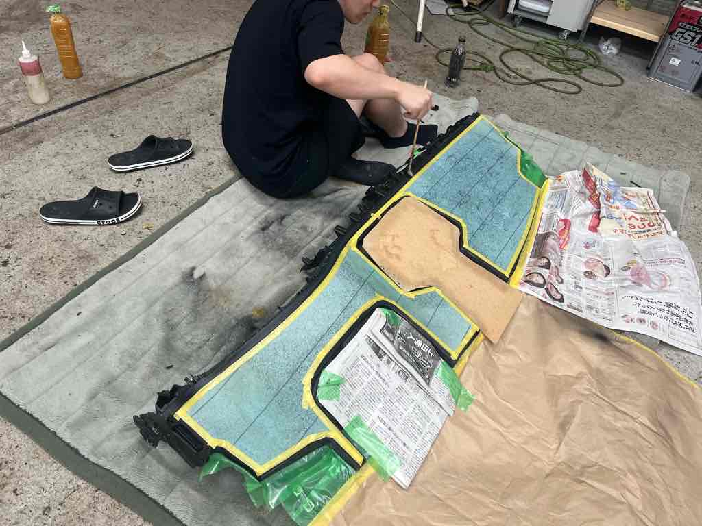 ポルシェカイエンダッシュボード張替え