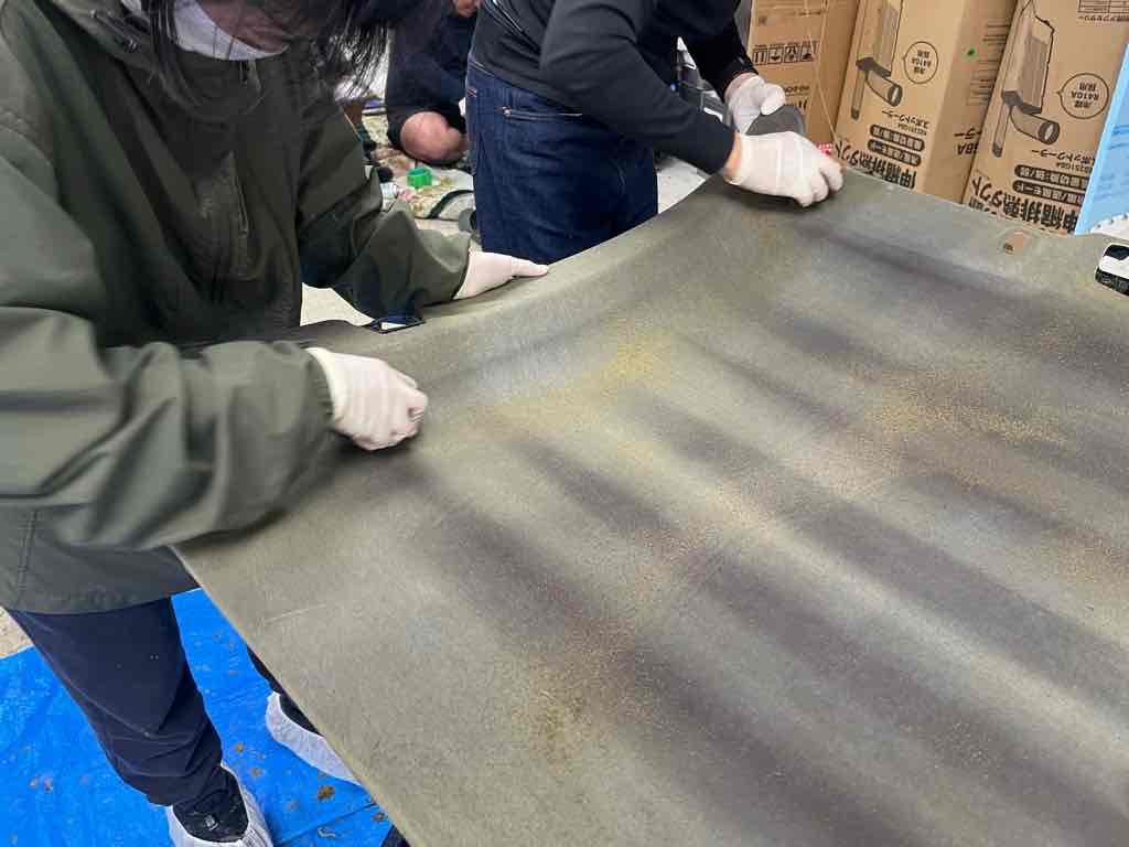 ポルシェ911カレラ天井垂れ・落ち・剥がれ修理│アルカンターラ張り直し